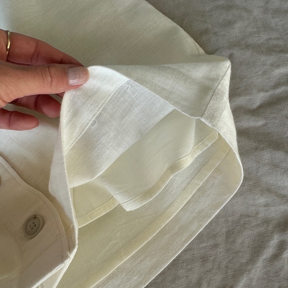 Sunday Best linen mini skirt & TNA cropped blouse - Picture 3 of 10